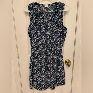 GAP XS Floral Sleeveless dress with pockets & tie waste